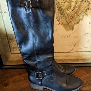 Black Motorcycle Boots With Buckles